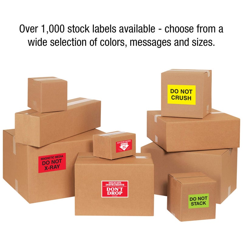 Tape Logic Aviditi Tape Logic 3"" x 5"" ""Do Not X_Ray"" Fluorescent Red Warning Sticker  for Shipping  Handling  Packing  and Moving (1 Roll of 500 Labels) - Image 3